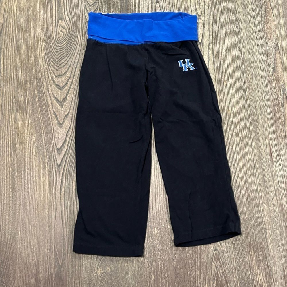 Pro Edge by Knights Apparel Pants Kentucky Capris Stretch Black Blue Size Medium